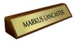 2 x 10 Walnut Wood Holder with Plastic Sign