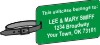 1 x 2 1/2 Plastic Luggage Tag