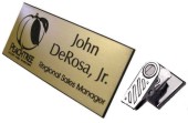 1 x 2 1/2 Name Badge w/Bulldog Clip